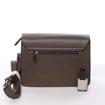 Luxusní dámská pevná crossbody kabelka khaki - Silvia Rosa Sibella