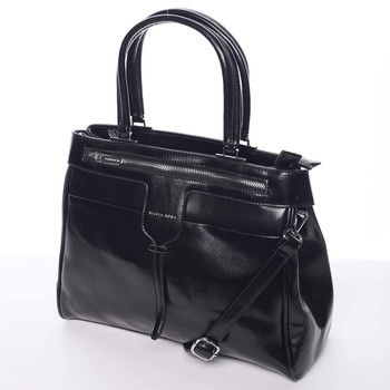 Luxusní moderní dámská černá kabelka do ruky - Silvia Rosa Venus