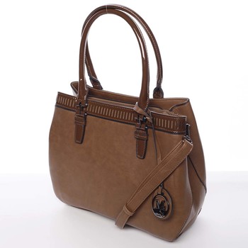 Elegantní a stylová hnědá kabelka přes rameno - MARIA C Thalassa