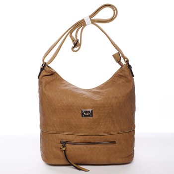 Elegantní a originální dámská crossbody kabelka světle hnědá - Silvia Rosa Labrilla