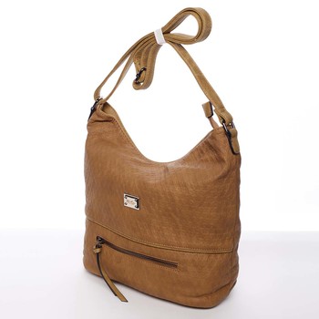 Elegantní a originální dámská crossbody kabelka světle hnědá - Silvia Rosa Labrilla