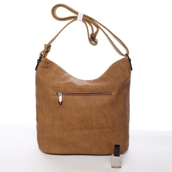 Elegantní a originální dámská crossbody kabelka světle hnědá - Silvia Rosa Labrilla