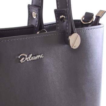 Luxusní tmavě šedá dámská kabelka - Delami Chantal