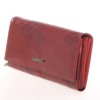 Velká elegantní kožená červená peněženka - Lorenti 6111