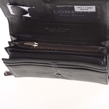 Velká elegantní kožená černá peněženka - Lorenti 6111