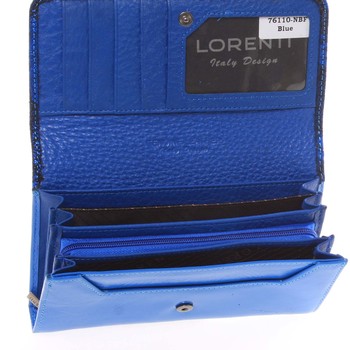 Jedinečná kožená modrá peněženka - Lorenti Nobuttie