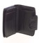 Atypická černá kožená lakovaná peněženka - Loren 0407