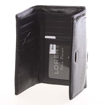 Dámská černá moderní lakovaná peněženka - Loren Ressa