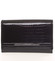 Dámská černá moderní kožená lakovaná peněženka - Loren 0507