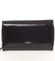 Dámská černá luxusní kožená lakovaná peněženka - Loren Moreen