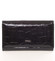 Středně velká lakovaná černá peněženka - Loren 6001