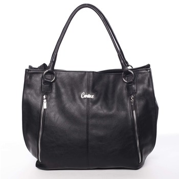 Elegantní měkká černá kabelka - Carine Zaria