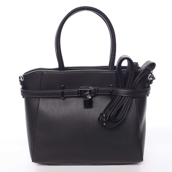 Luxusní stylová menší černá kabelka do ruky - David Jones Haless