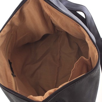 Větší dámská měkká černá kabelka - Piace Molto Leontina