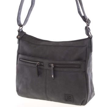 Střední měkká dámská crossbody kabelka černá - Enrico Benetti Enjoy