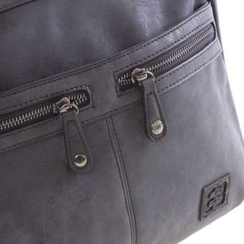 Střední měkká dámská crossbody kabelka černá - Enrico Benetti Enjoy