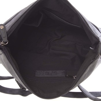 Střední měkká dámská crossbody kabelka černá - Enrico Benetti Enjoy