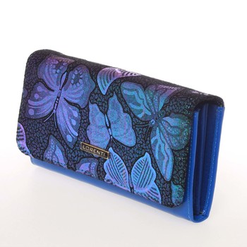 Jedinečná kožená modro stříbrná peněženka - Lorenti Nobuttie