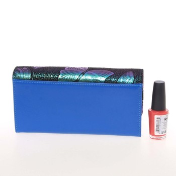 Jedinečná kožená modro stříbrná peněženka - Lorenti Nobuttie