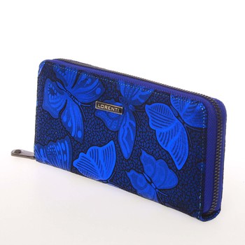 Originální kožená modrá peněženka se vzorem - Lorenti 77006NBF