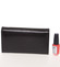 Módní dámská matná kožená peněženka černá - Lorenti GF112SL