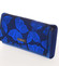 Luxusní dámská kožená peněženka tmavě modrá se vzorem - Lorenti 4003B