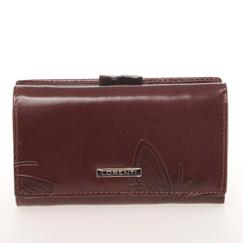 Exkluzivní dámská kožená hnědá peněženka - Lorenti 55020EBF