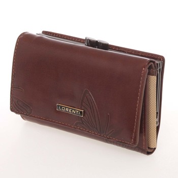 Exkluzivní dámská kožená hnědá peněženka - Lorenti 55020EBF
