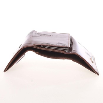 Exkluzivní dámská kožená hnědá peněženka - Lorenti 55020EBF