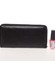 Větší dámská kožená černá peněženka na zip - Lorenti GF119SL