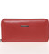 Větší dámská kožená červená peněženka na zip - Lorenti GF119SL