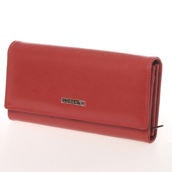 Velká matná elegantní kožená červená peněženka - Lorenti GF111SL