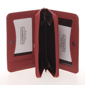 Luxusní dámská lakovaná kožená peněženka červená - Lorenti 0112SH