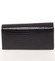 Elegantní lakovaná kožená černá peněženka - Loren 64003RS