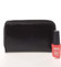 Menší kožená lakovaná dámská peněženka na zip černá - Loren 55025RS