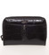 Menší kožená lakovaná dámská peněženka na zip černá - Loren 55025CB