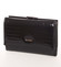 Malá kožená lakovaná dámská peněženka černá - Loren 55282RS 