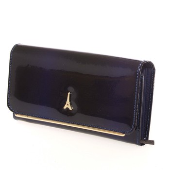 Stylová kožená lakovaná dámská peněženka tmavě modrá - PARIS 74110DSHK
