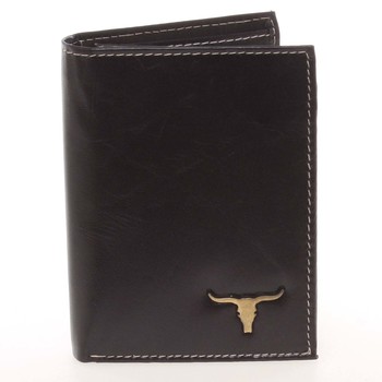Elegantní pánská černá kožená peněženka - BUFFALO Dilan