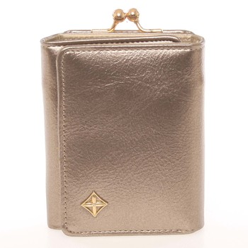 Atraktivní malá dámská zlatá peněženka - Milano Design SF1807