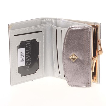 Trendy menší dámská stříbrná peněženka se vzorem - Milano Design SF1815