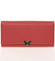 Exkluzivní dámská polokožená strukturovaná červená peněženka - Cavaldi PX242