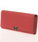 Exkluzivní dámská polokožená strukturovaná červená peněženka - Cavaldi PX242