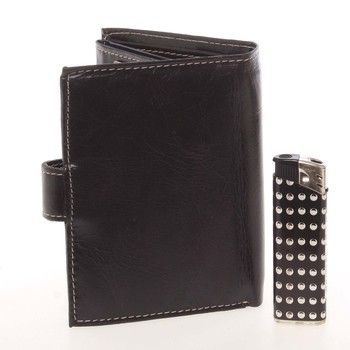 Stylová pánská kožená peněženka černá - BUFFALO Duke