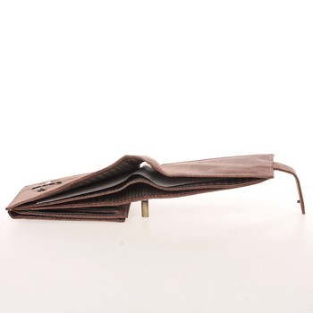 Prošívaná pánská kožená světle hnědá peněženka - ZAGATTO Ulick
