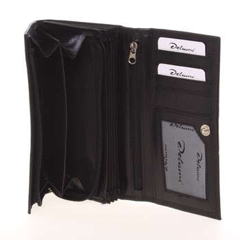 Dámská kožená peněženka černá - Delami Eamína