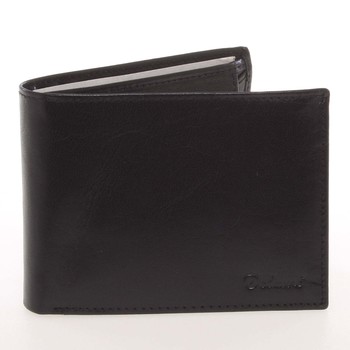 Pánská kožená černá peněženka - Delami Collins