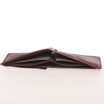 Elegantní pánská kožená hnědá peněženka - Delami Kerman