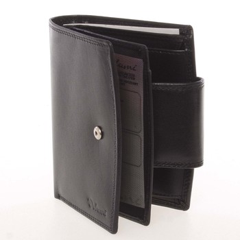 Pánská elegantní kožená černá peněženka - Delami Rodel