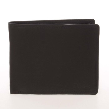 Elegantní pánská kožená černá peněženka - Delami Kerman